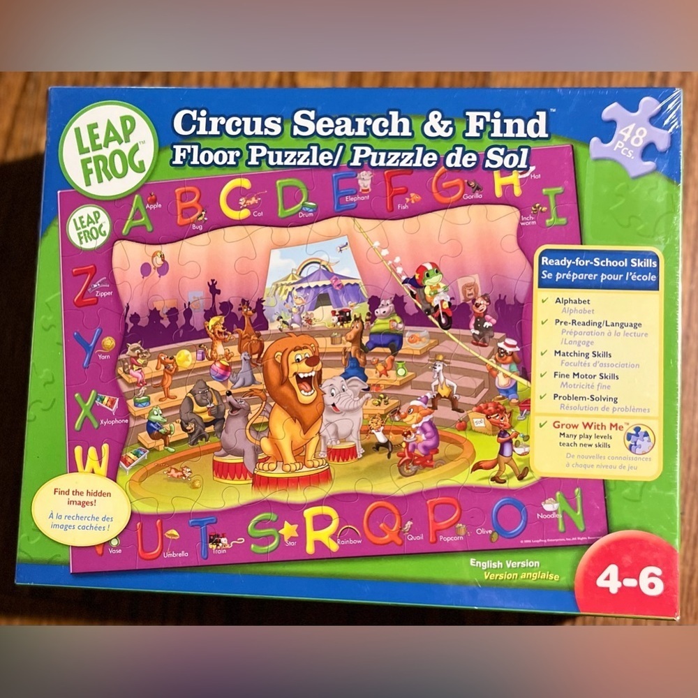 NIB Leap Frog Circus Search & Find 48 piece Floor Puzzle - Picture 1 of 6